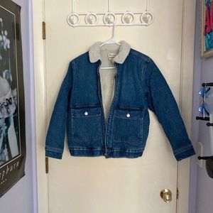 Madewell Sherpa Lined Oversized Trucker Jacket
